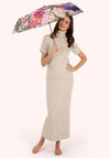 Powder Posy Printed Umbrella, Cream Multi