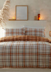 Portfolio Reversible Brushed Cotton Tartan Duvet Set, Orange
