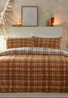 Portfolio Reversible Brushed Cotton Tartan Duvet Set, Orange