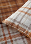 Portfolio Reversible Brushed Cotton Tartan Duvet Set, Orange