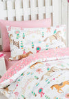 Portfolio Horse Show Duvet Set, White & Pink