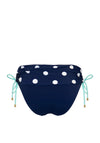 Pour Moi? Beach House Fold Over Polka Dot Brief, Navy