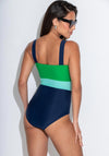Pour Moi Palm Springs Colour Block Control Swimsuit, Green