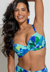 Pour Moi Free Spirit Underwired Twist Front Bikini Top, Blue