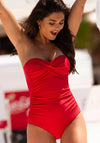 Pour Moi? Santa Monica Tummy Control Swimsuit, Red
