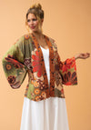 Powder 70s Kaleidoscope Floral Kimono Jacket, Sage