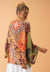 Powder 70s Kaleidoscope Floral Kimono Jacket, Sage