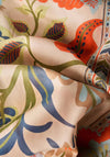Powder Folky Floral Cotton Scarf, Coconut