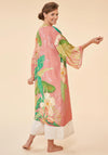 Powder Delicate Tropical One Size Kimono Gown, Candy