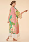 Powder Delicate Tropical Kimono Gown, Candy