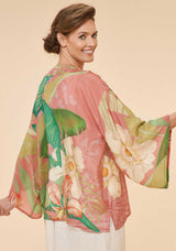 Powder Delicate Tropical One Size Kimono Jacket, Candy