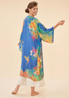Powder Hummingbird Kimono Gown, Denim