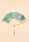 Powder Secret Paradise Satin Fan, Aqua
