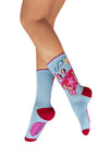 Powder Seafaring Crab Ankle Socks, Cornflower