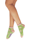 Powder Marshmallow Sheep Trainer Socks, Mint