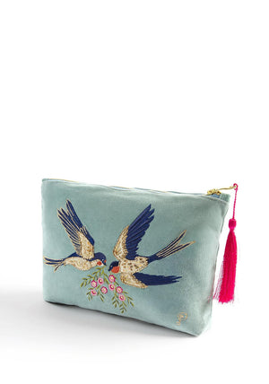 SWOOPING SWALLOWS ZIP POUCH