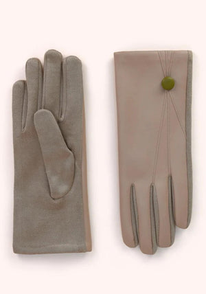 Powder Emma Stitching Detail Gloves, Beige