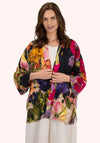 Powder Posy One Size Kimono Jacket, Black Multi