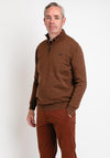 Pre End New Hampton Half Zip Sweater, Coffee Brown