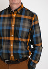 Pre End South Check Shirt, Forest Green Multi