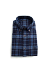 Pre End Farmer Check Shirt, Dark Denim