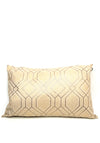 Riva Othello Geometric Coin Feather Cushion 40x60cm, Gold