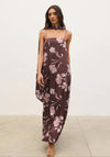 Pretty Lavish Elowen with Scarf Detail Maxi Dress, Brown and Pink