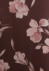 Pretty Lavish Elowen with Scarf Detail Maxi Dress, Brown and Pink