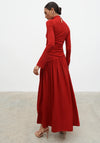 Pretty Lavish Shai Ruched Jersey Maxi Dress, Red