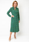 Pretty Vacant Geometric Print Midi Dress, Green Multi