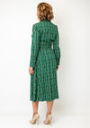 Pretty Vacant Geometric Print Midi Dress, Green Multi