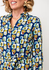 Pretty Vacant Geometric Print Midi Dress, Navy Multi