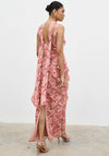 Pretty Lavish Constance Scarf Ruffle Maxi Dress, Pink