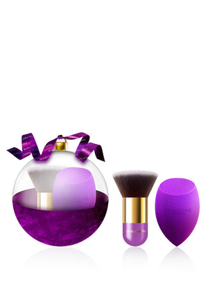 Blank Canvas 2 Piece Purple Christmas Bauble