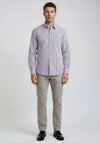 R.M WILLIAMS Newland Poplin Check Shirt, Burgundy Multi
