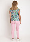 Robell Inka Knot Neck Floral Top, Multi