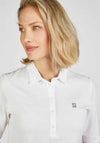 Rabe Pique Cotton Polo Shirt, White