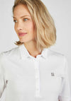 Rabe Pique Cotton Polo Shirt, White
