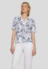 Rabe All Over Summer Print Polo Shirt, White Multi