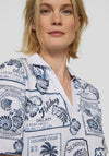 Rabe All Over Summer Print Polo Shirt, White Multi