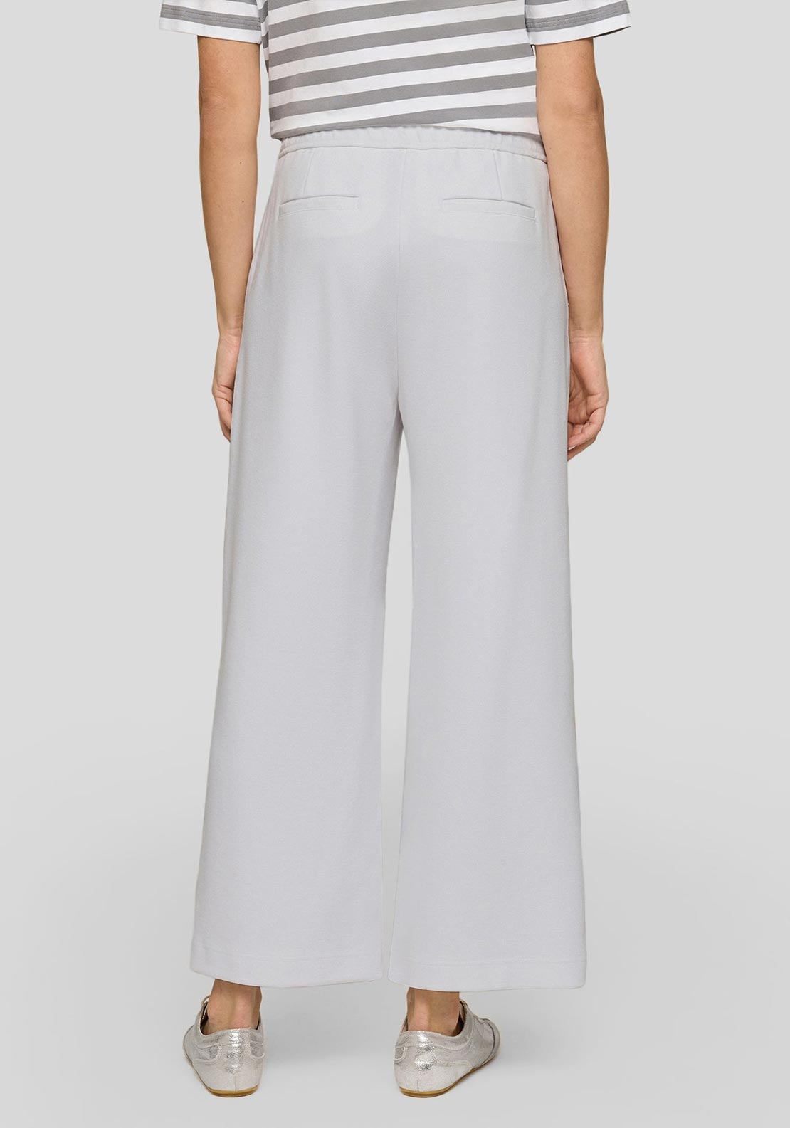 Rabe Crop Wide Leg Trousers, White