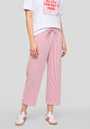 Rabe Cotton-Blend Pinstripe Wide Leg Trousers, Red and White