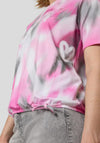 Rabe Elastic Trim Blurred T-Shirt, Pink