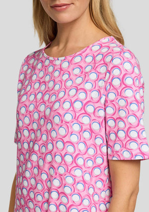 Rabe Circle Print T-Shirt, Pink
