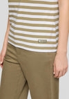 Rabe Basic Striped T-Shirt, Green and White