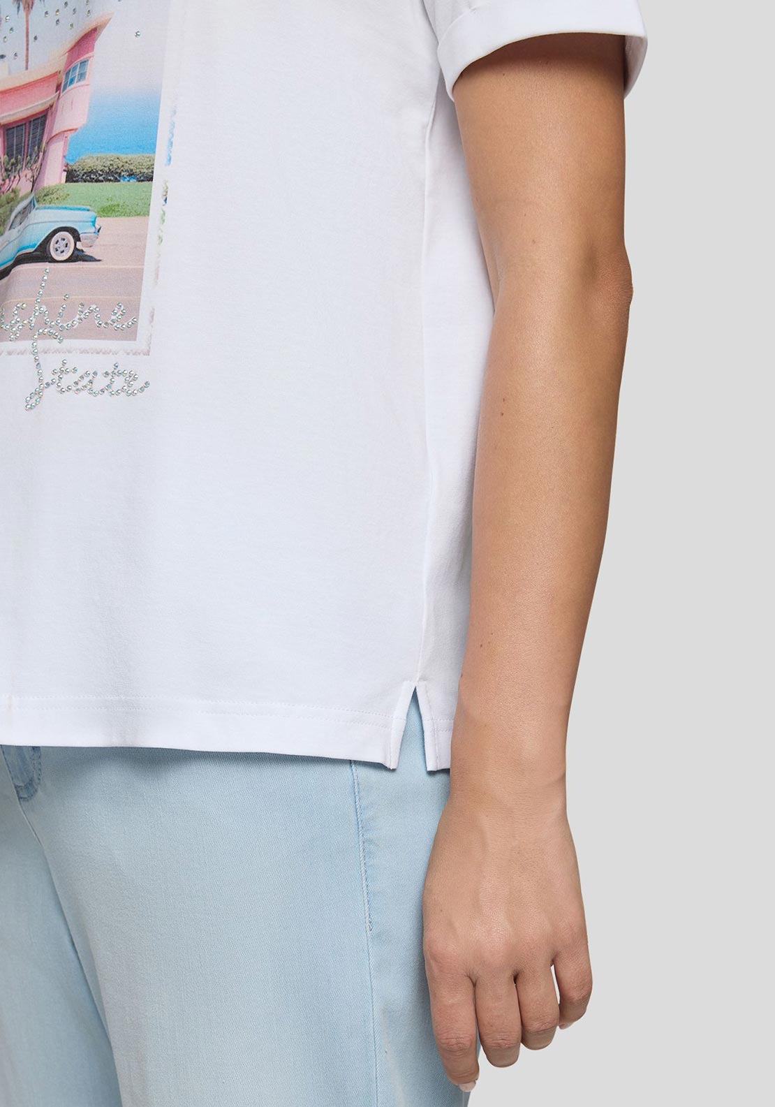 Rabe Vintage Summer Graphic Print T-Shirt, White Multi