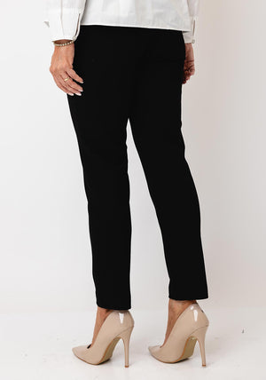 Rabe Drawstring Slim Leg Trousers, Black