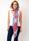 Rabe Striped Geo Print Scarf, Blue