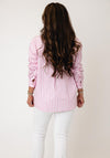 Rabe Striped Embroidered Applique Shirt, Pink