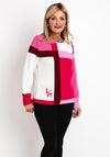 Rabe Modern Colour Block Sweater, Pink